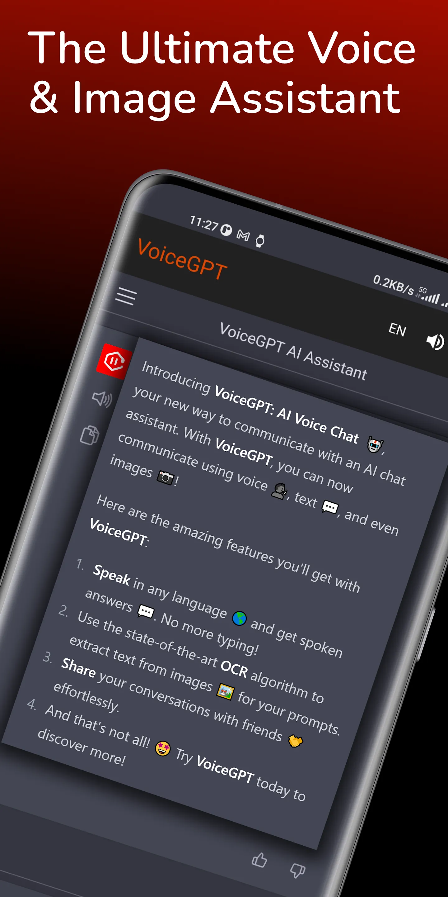 VoiceGPT: AI Voice Assistant | Indus Appstore | Screenshot