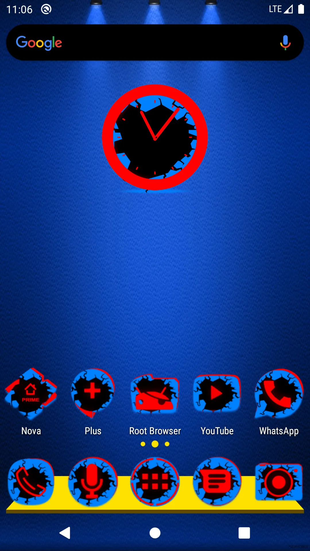 Cracked Red and Blue Icon Pack | Indus Appstore | Screenshot