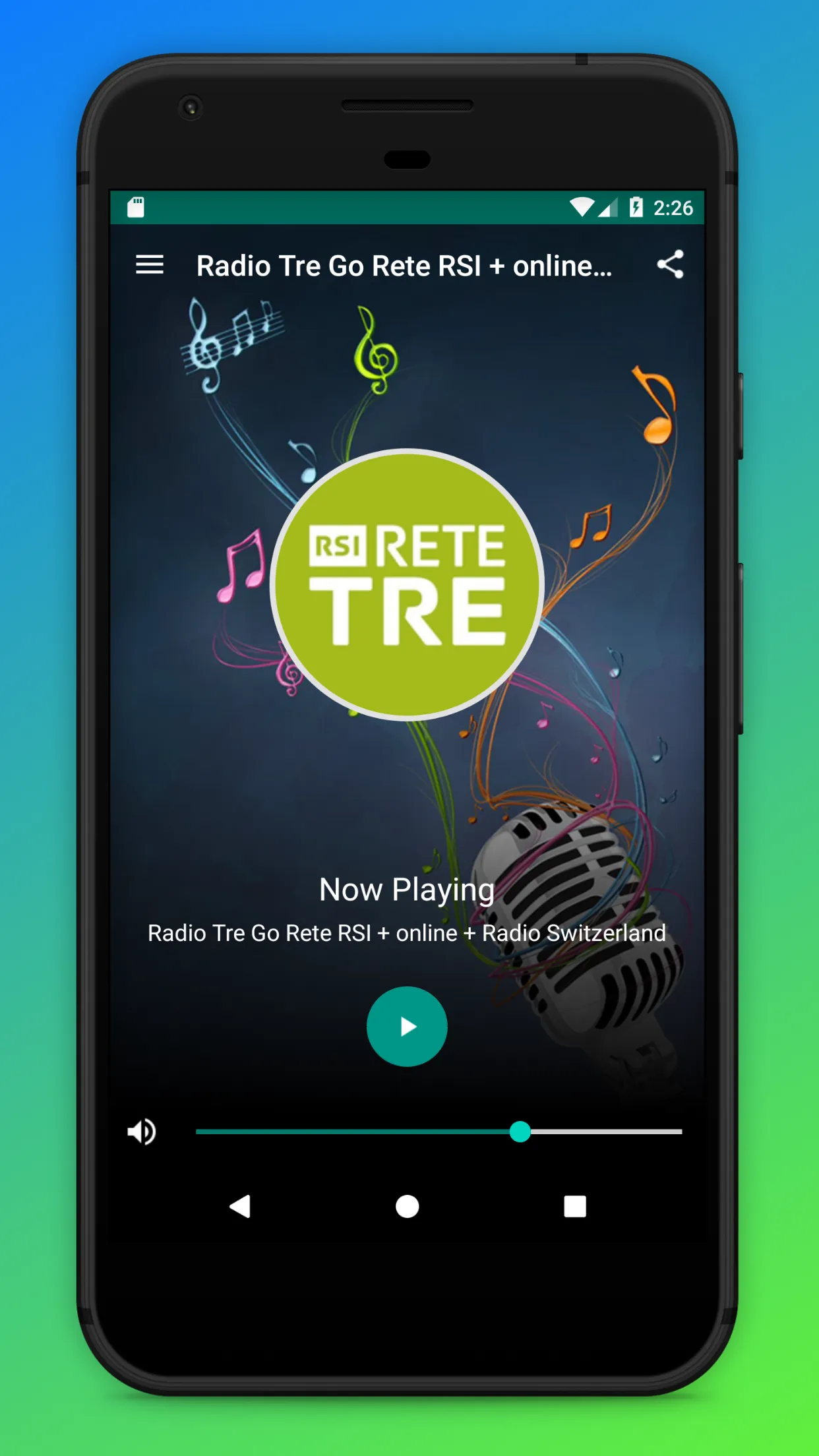 Rete Tre Radio RSI App Schweiz | Indus Appstore | Screenshot