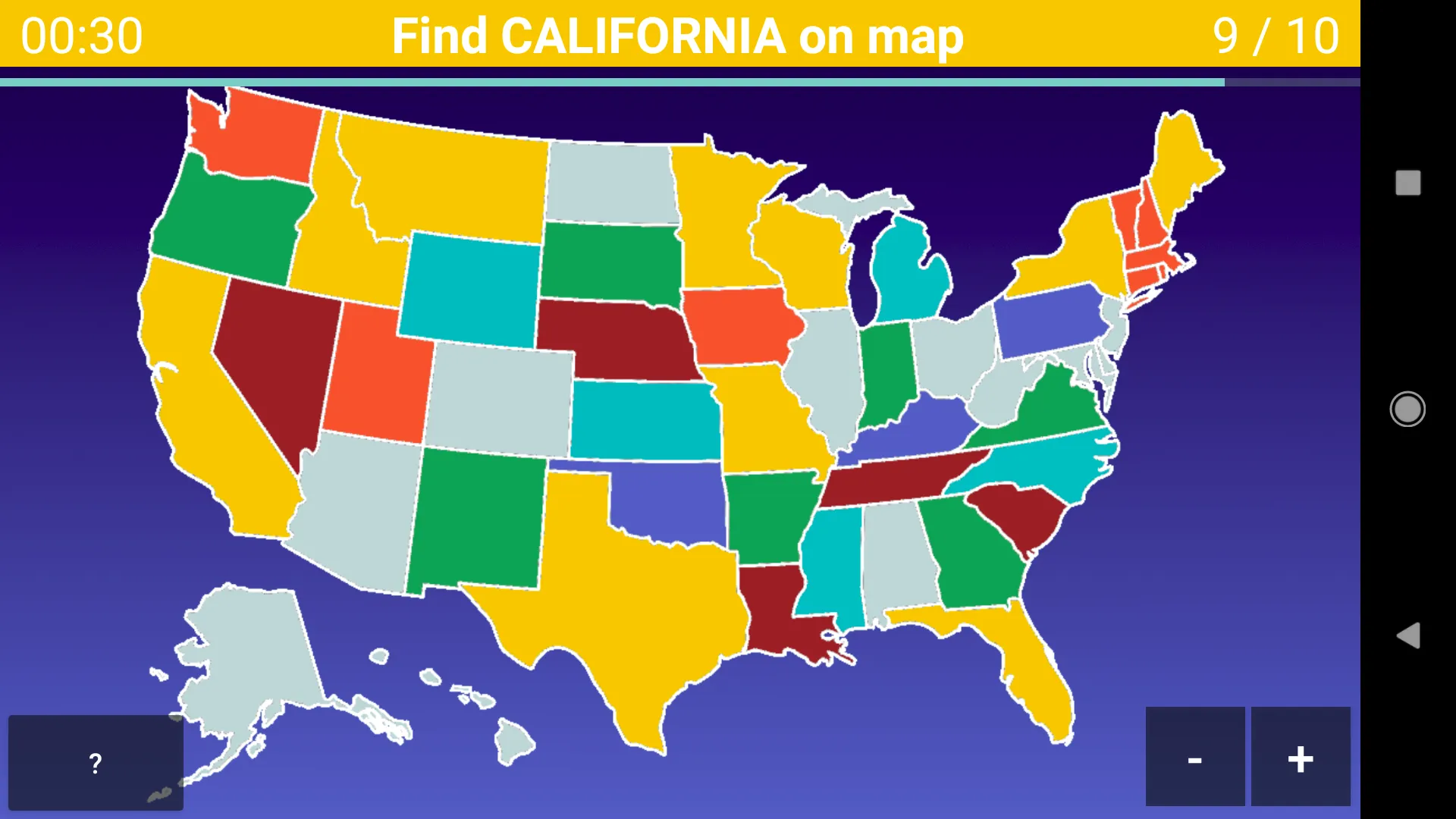 US Map Quiz - 50 States Quiz | Indus Appstore | Screenshot