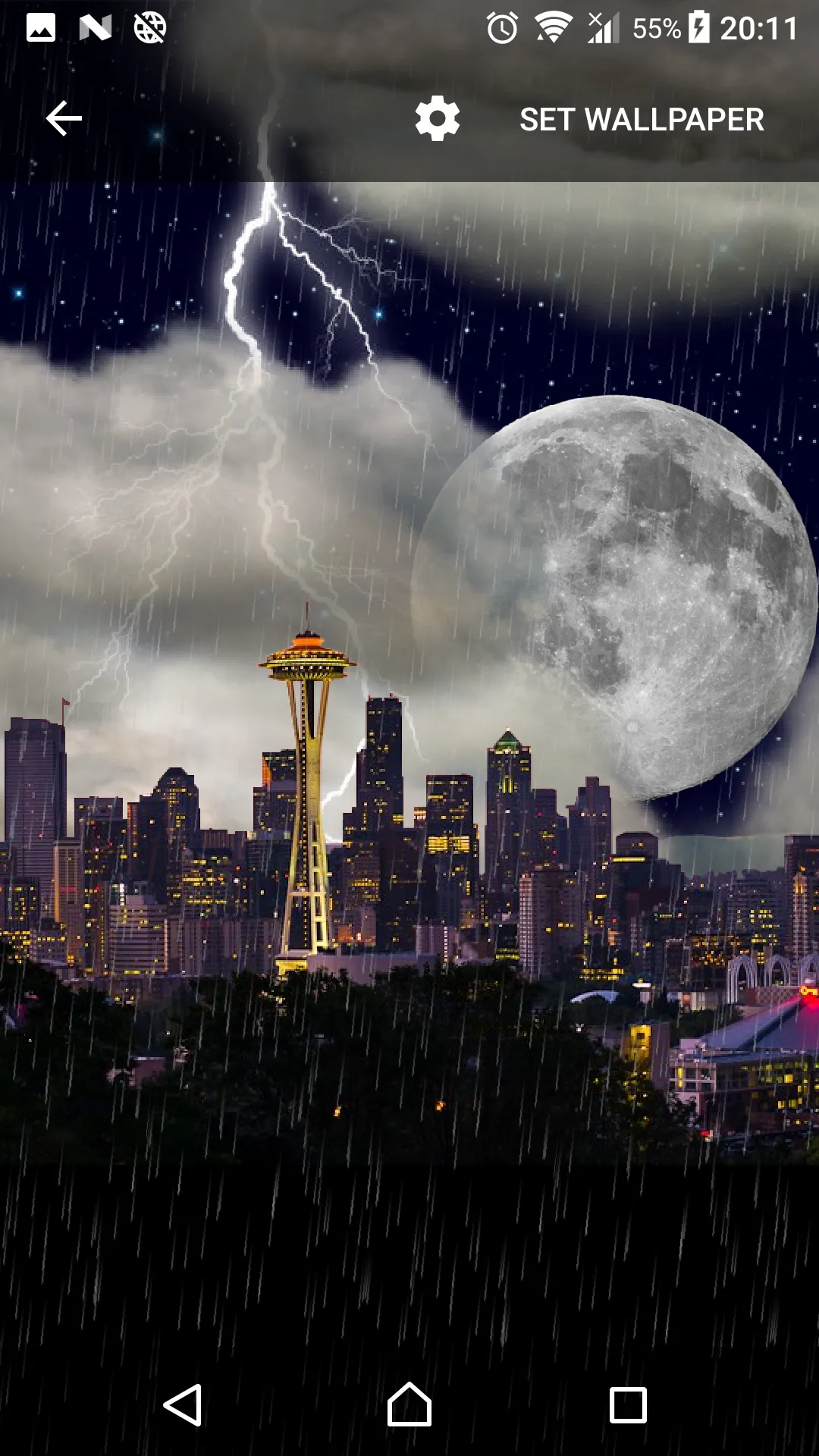 Thunderstorm Seattle - LWP | Indus Appstore | Screenshot