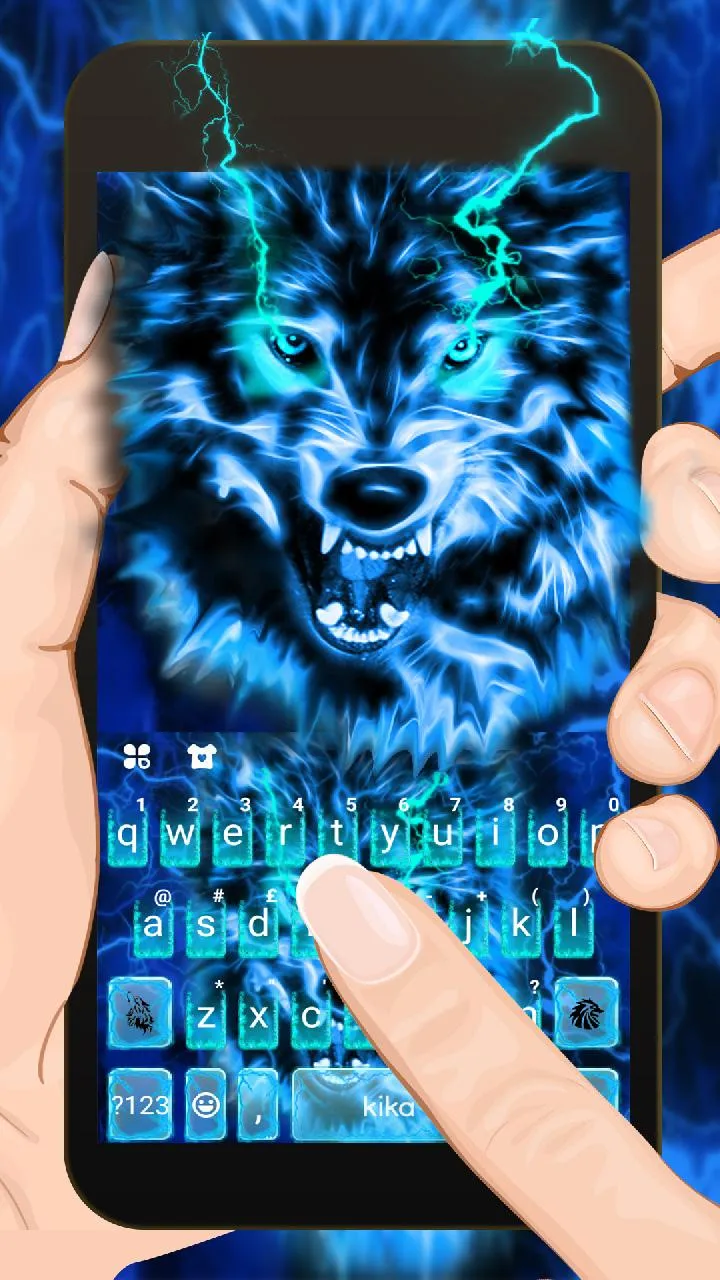 Lightning Wolf Keyboard Theme | Indus Appstore | Screenshot