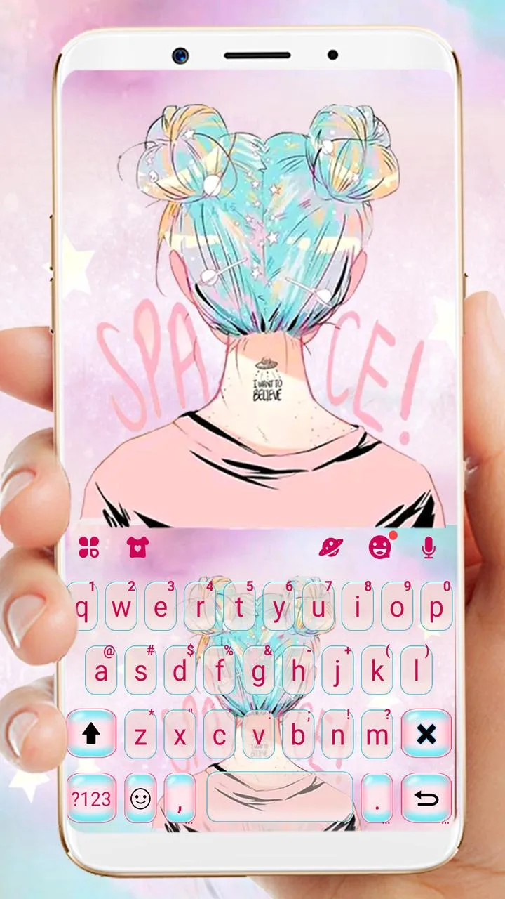 Pastel Pink Girl Keyboard Them | Indus Appstore | Screenshot