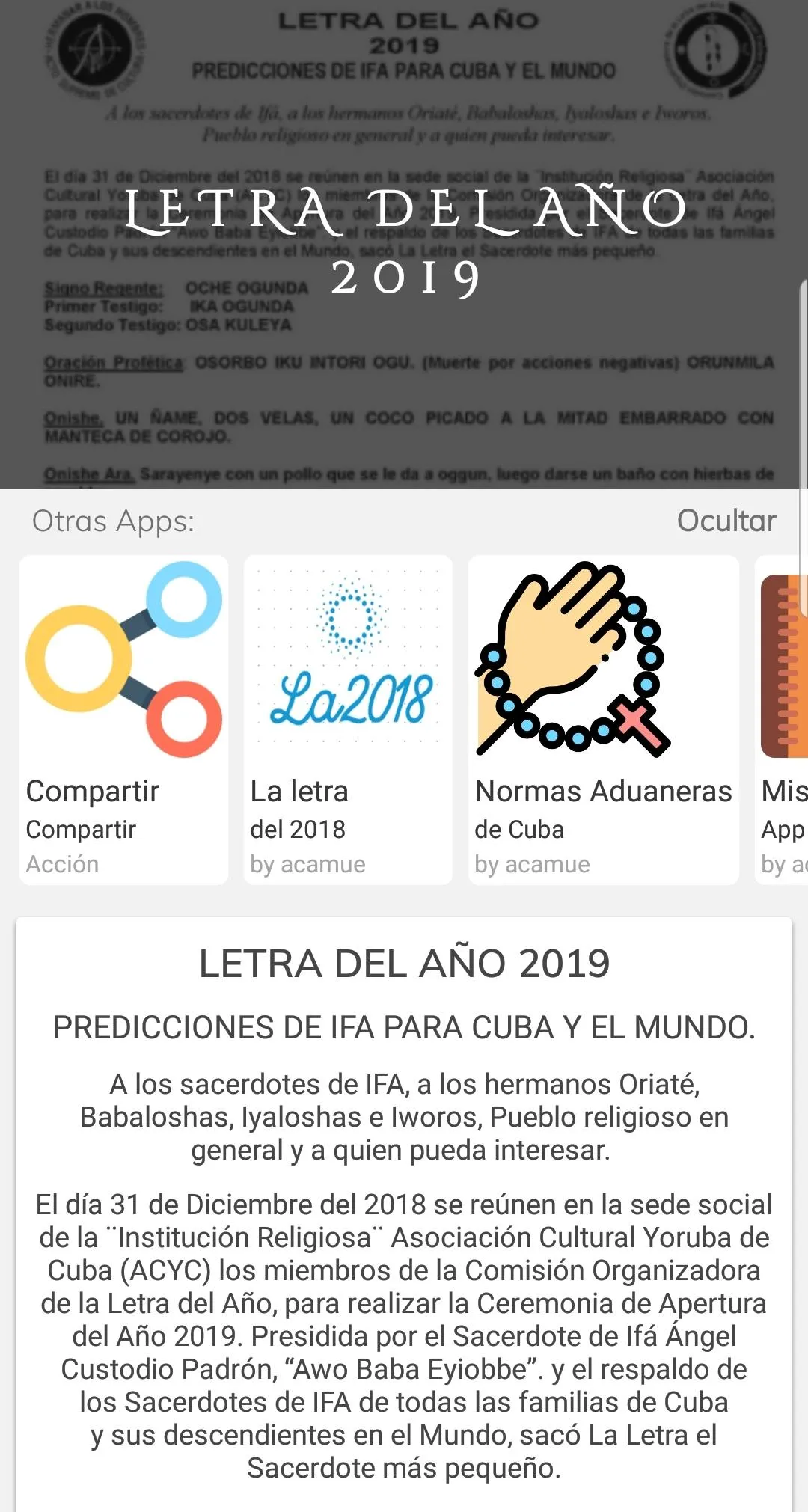 La Letra del año 2019 Cuba | Indus Appstore | Screenshot