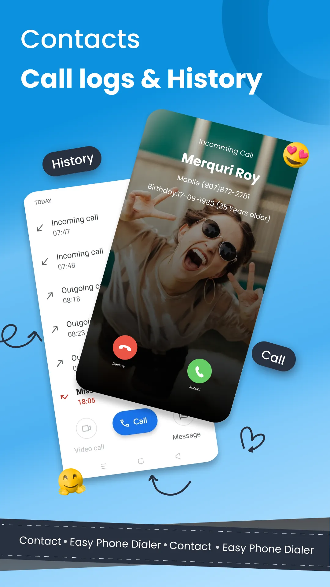 Contacts : Easy Phone Dialer | Indus Appstore | Screenshot
