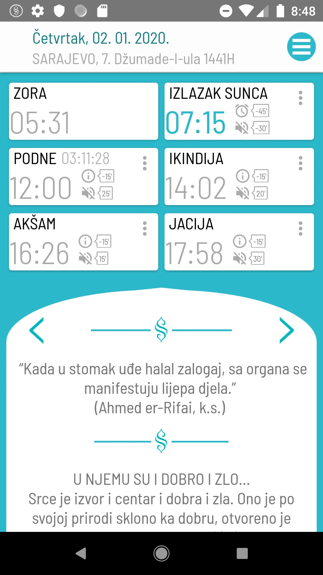 Semerkand Vaktija BiH | Indus Appstore | Screenshot