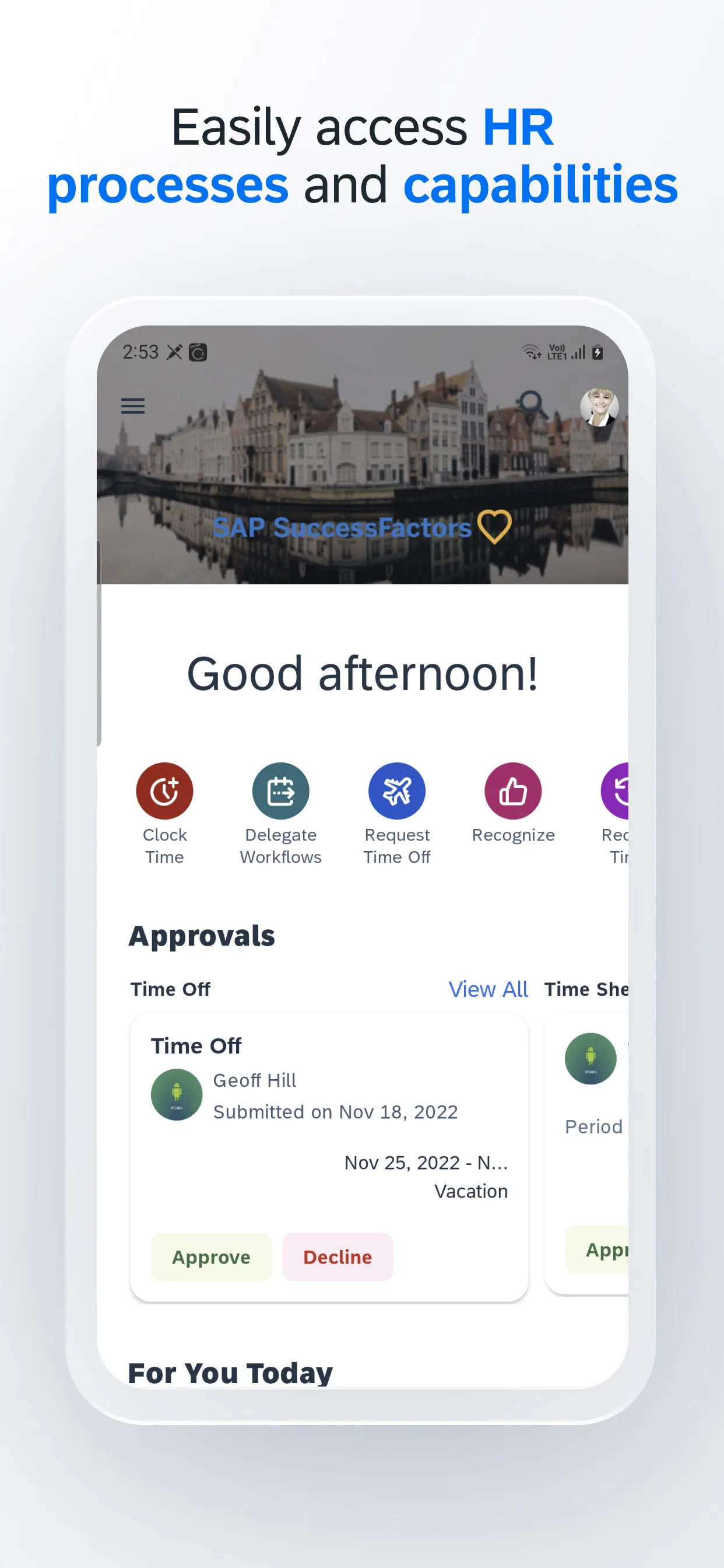 SAP SuccessFactors Mobile | Indus Appstore | Screenshot