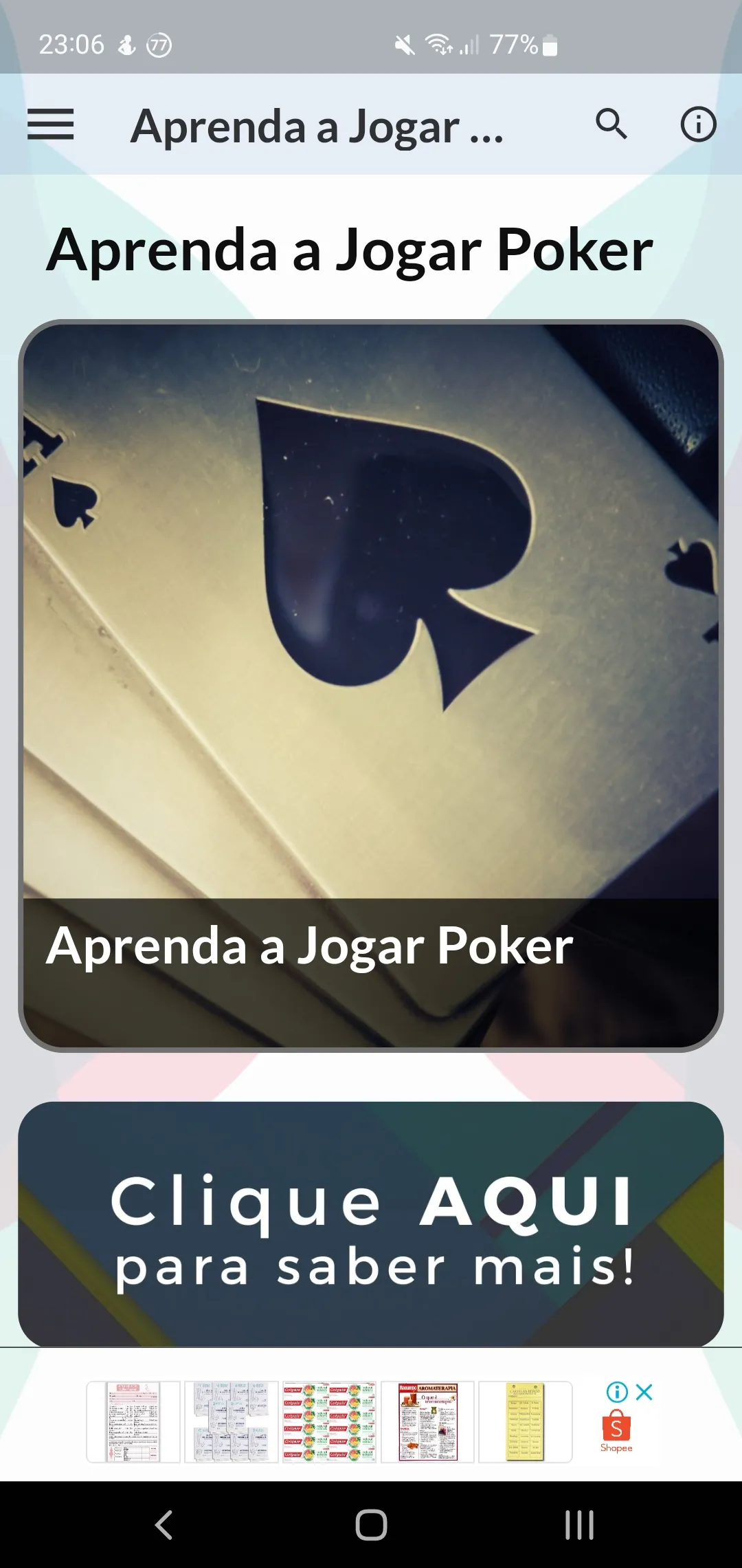 Aprenda a Jogar Poker | Indus Appstore | Screenshot