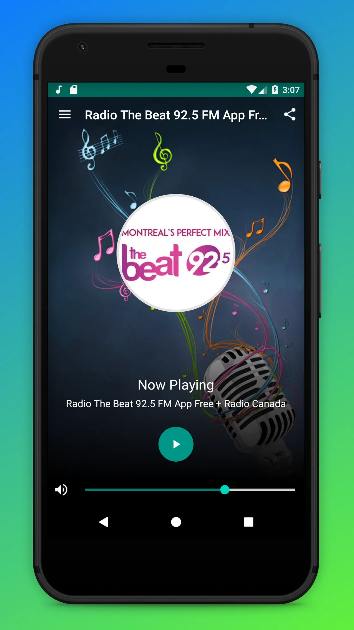 The Beat 92.5 Montreal Radio | Indus Appstore | Screenshot