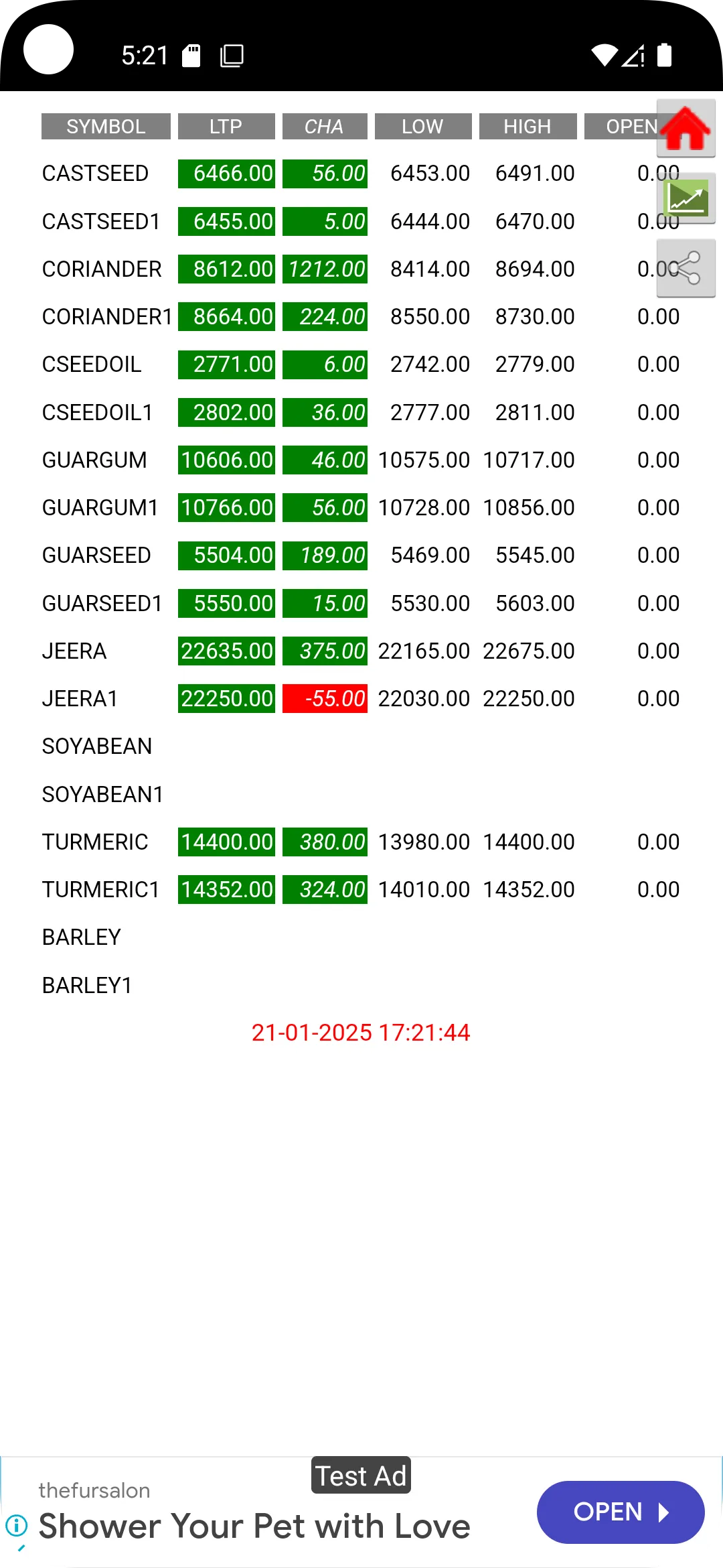 NCDEX Live Rates | Indus Appstore | Screenshot