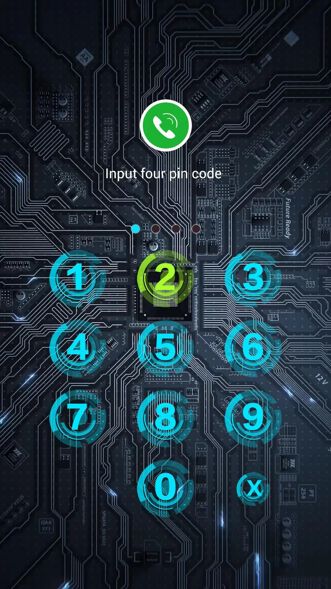 Applock Live Theme - Circuit | Indus Appstore | Screenshot