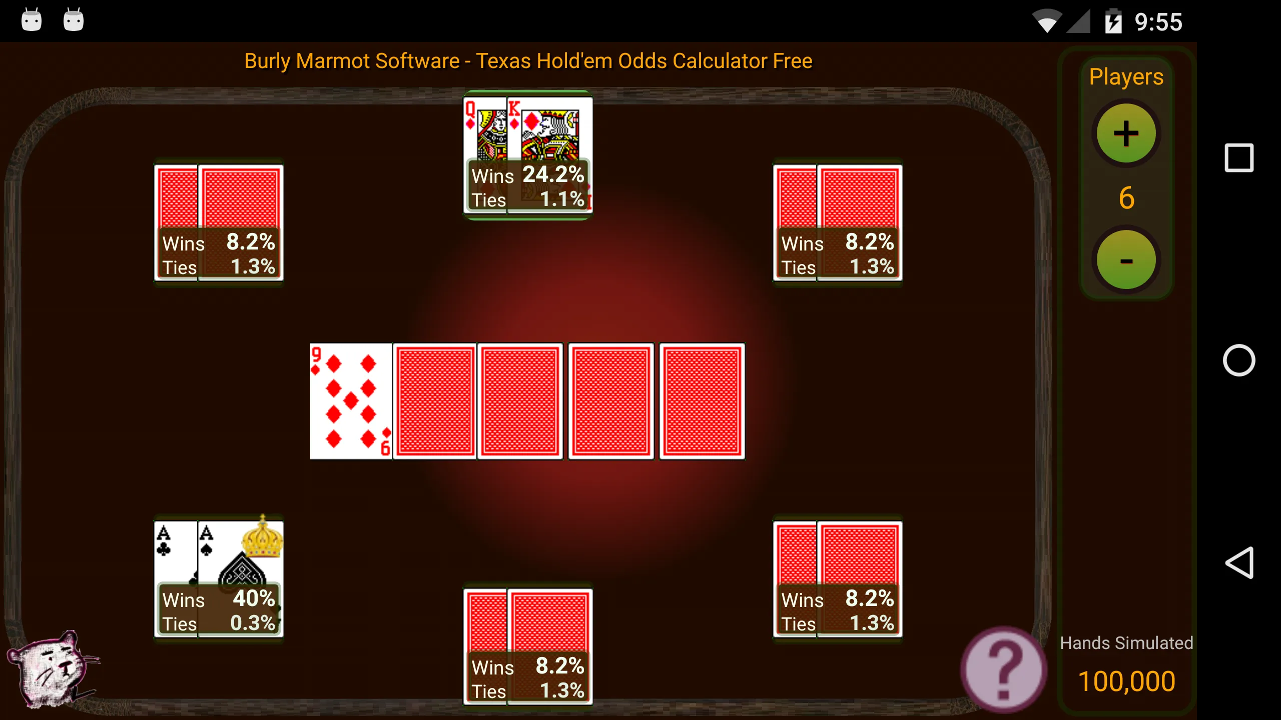 Hold'em Odds Calculator | Indus Appstore | Screenshot