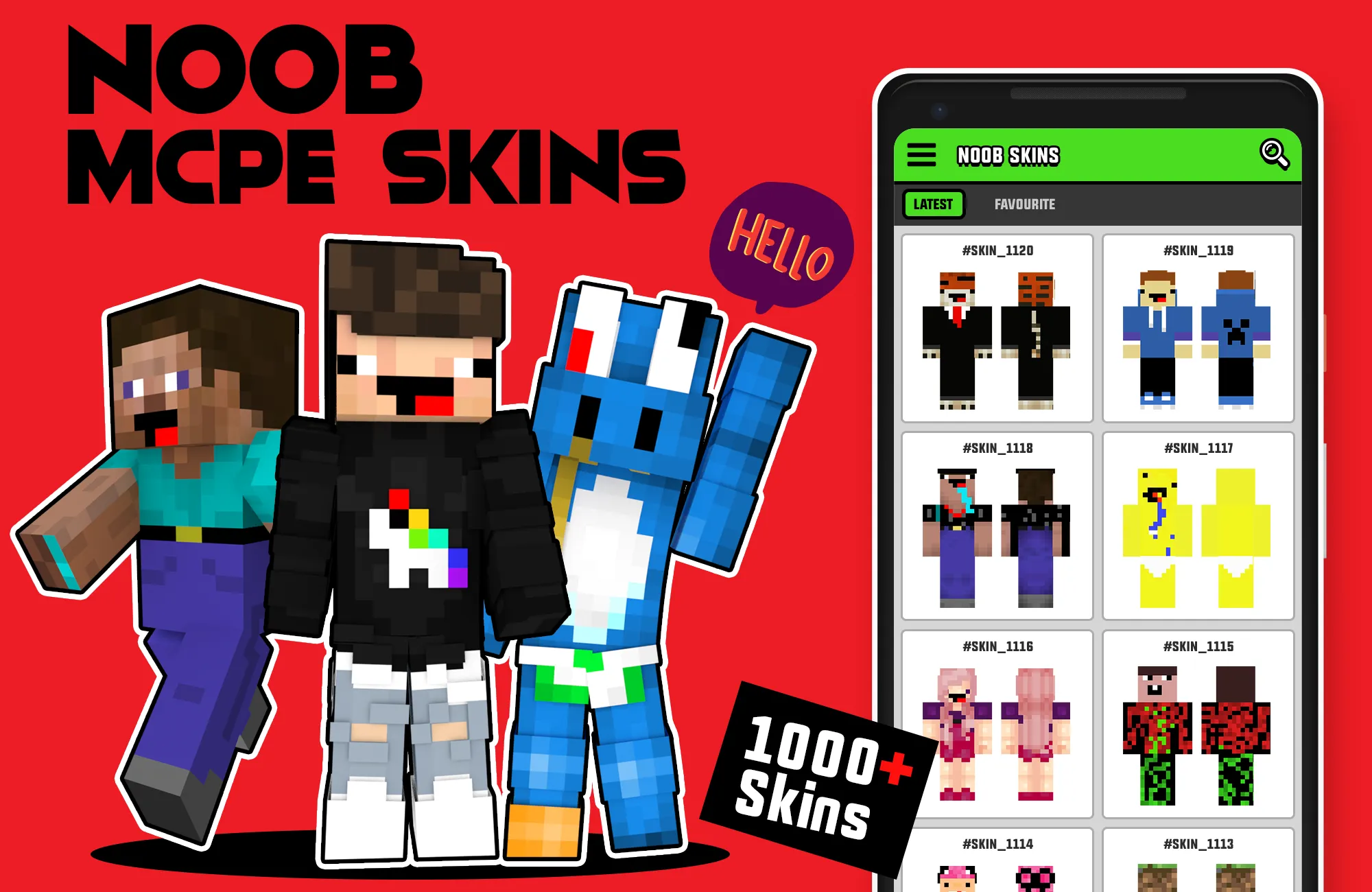 NOOB Skins for Minecraft | Indus Appstore | Screenshot