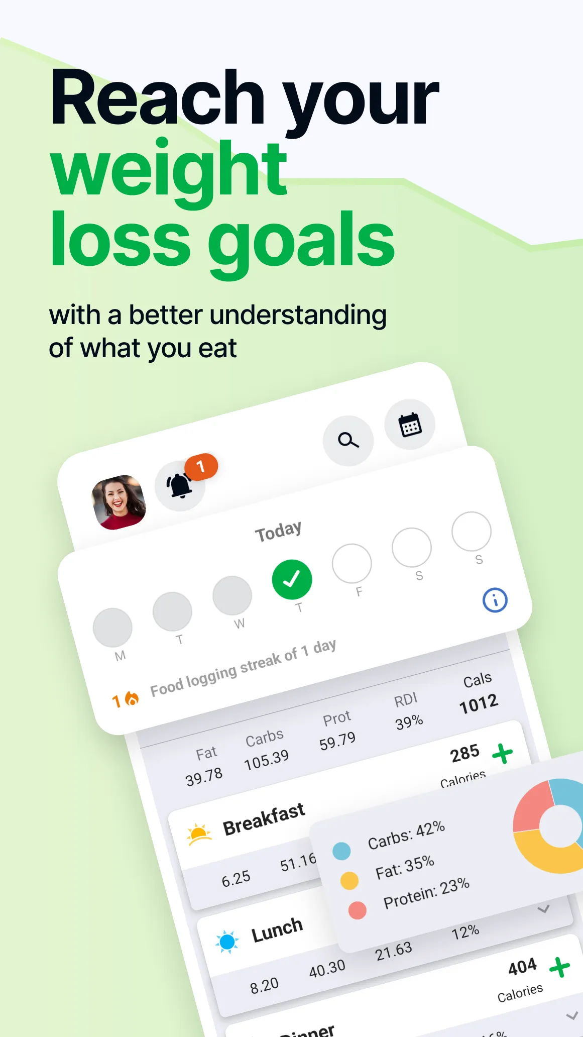 Calorie Counter by fatsecret | Indus Appstore | Screenshot