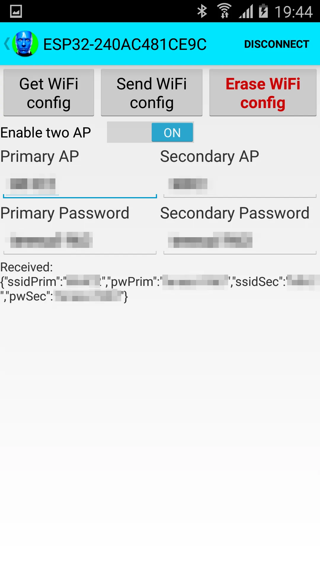 ESP32 WiFi setup over BLE or B | Indus Appstore | Screenshot