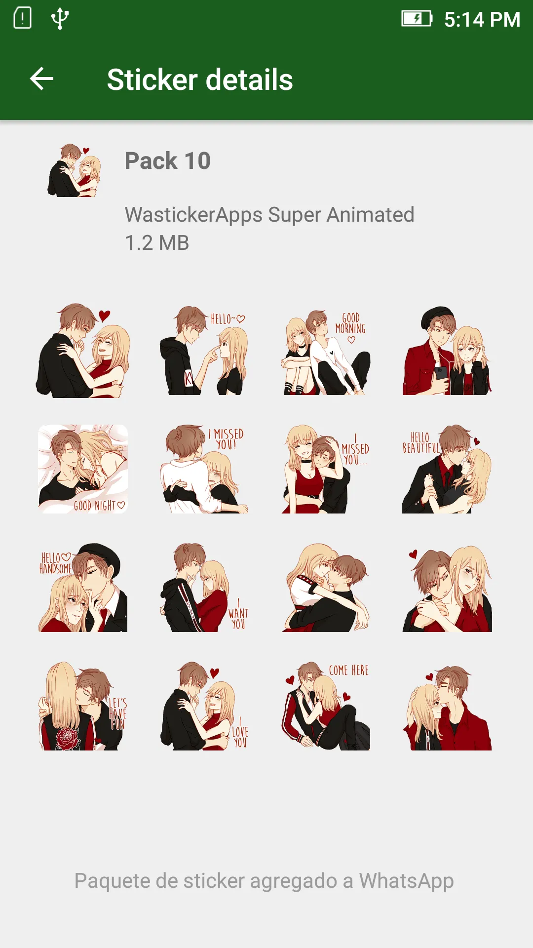 WASticker Love Stickers | Indus Appstore | Screenshot