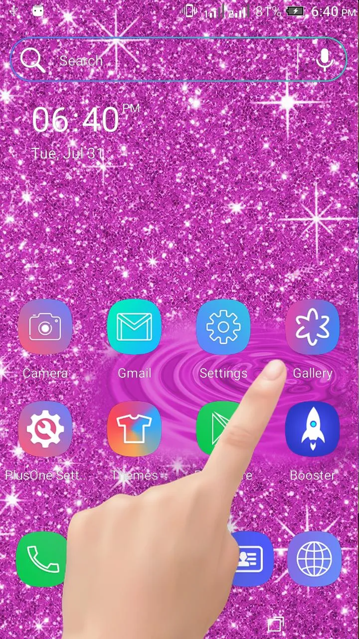 Purple Glitter Water LWP | Indus Appstore | Screenshot