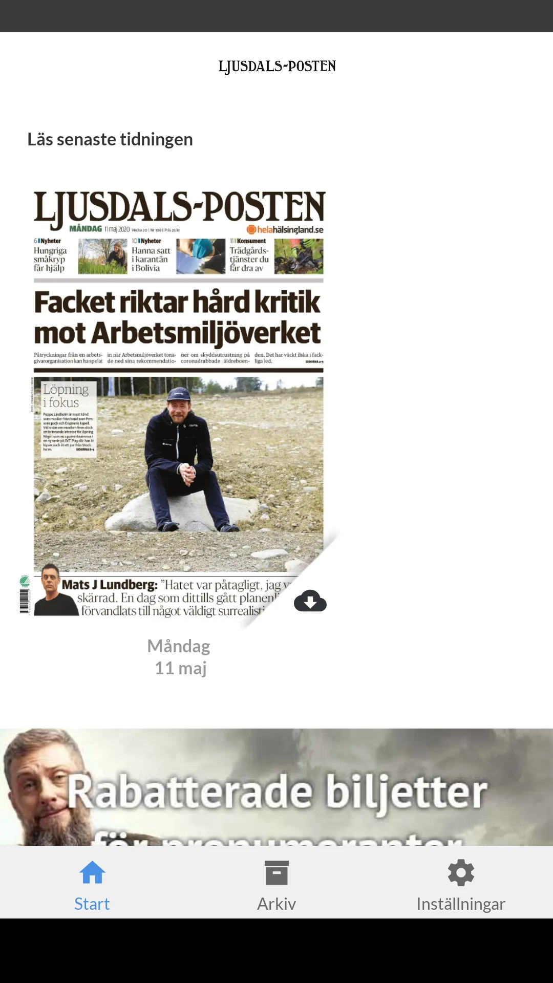 Ljusdals-Posten e-tidning | Indus Appstore | Screenshot