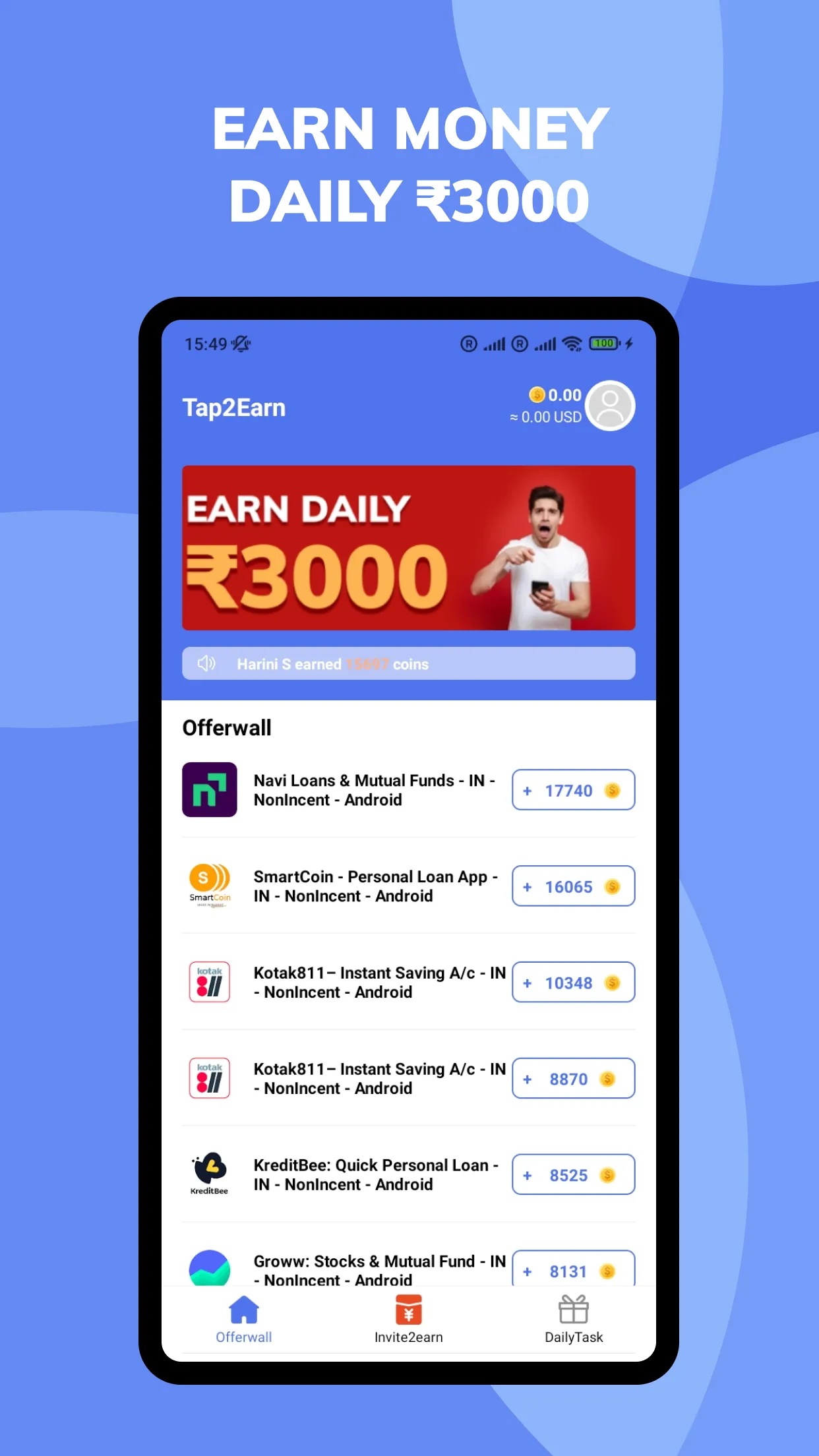 Tap2earn - Make Money Online | Indus Appstore | Screenshot