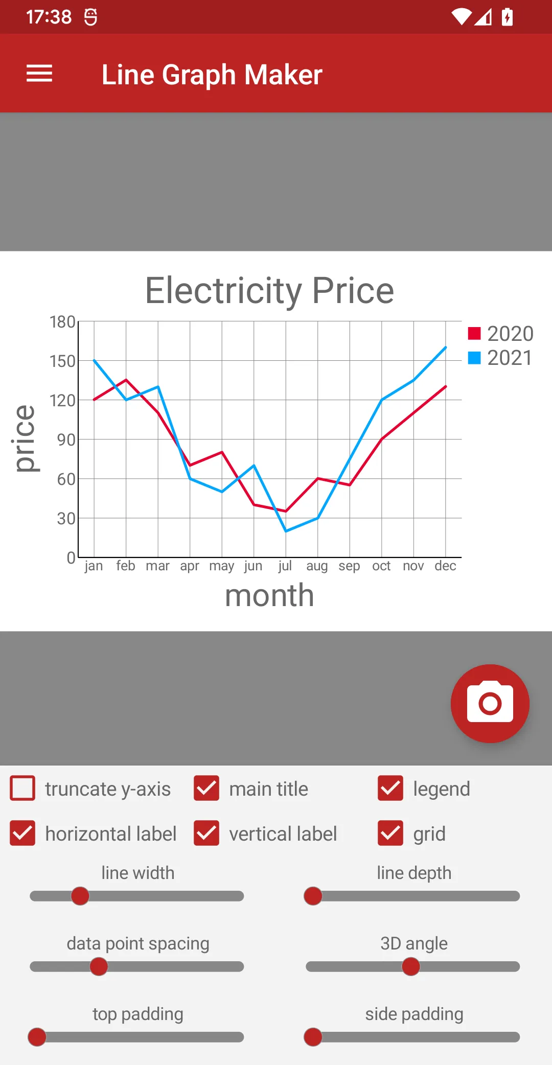 Line Graph Maker | Indus Appstore | Screenshot