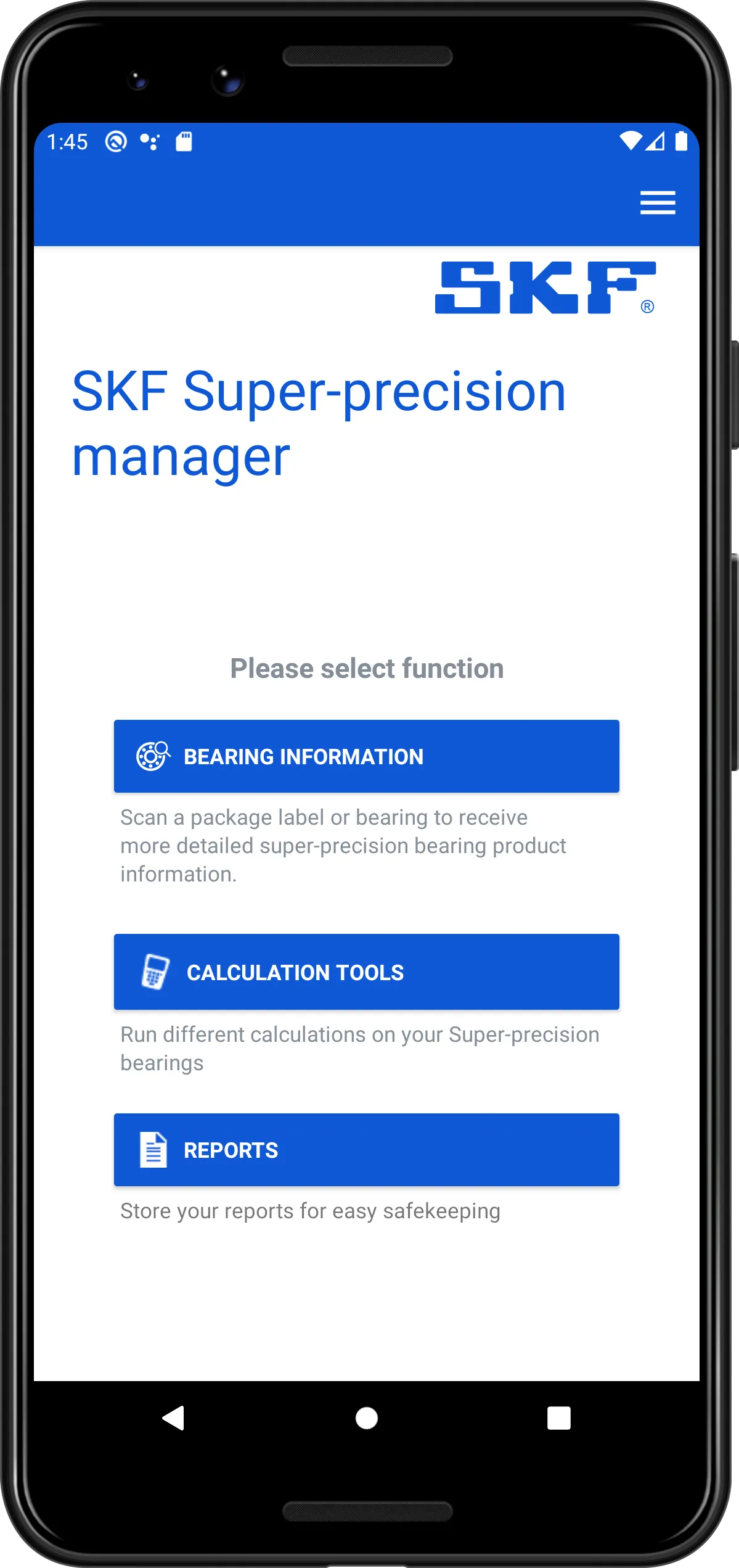 SKF Super-precision manager | Indus Appstore | Screenshot