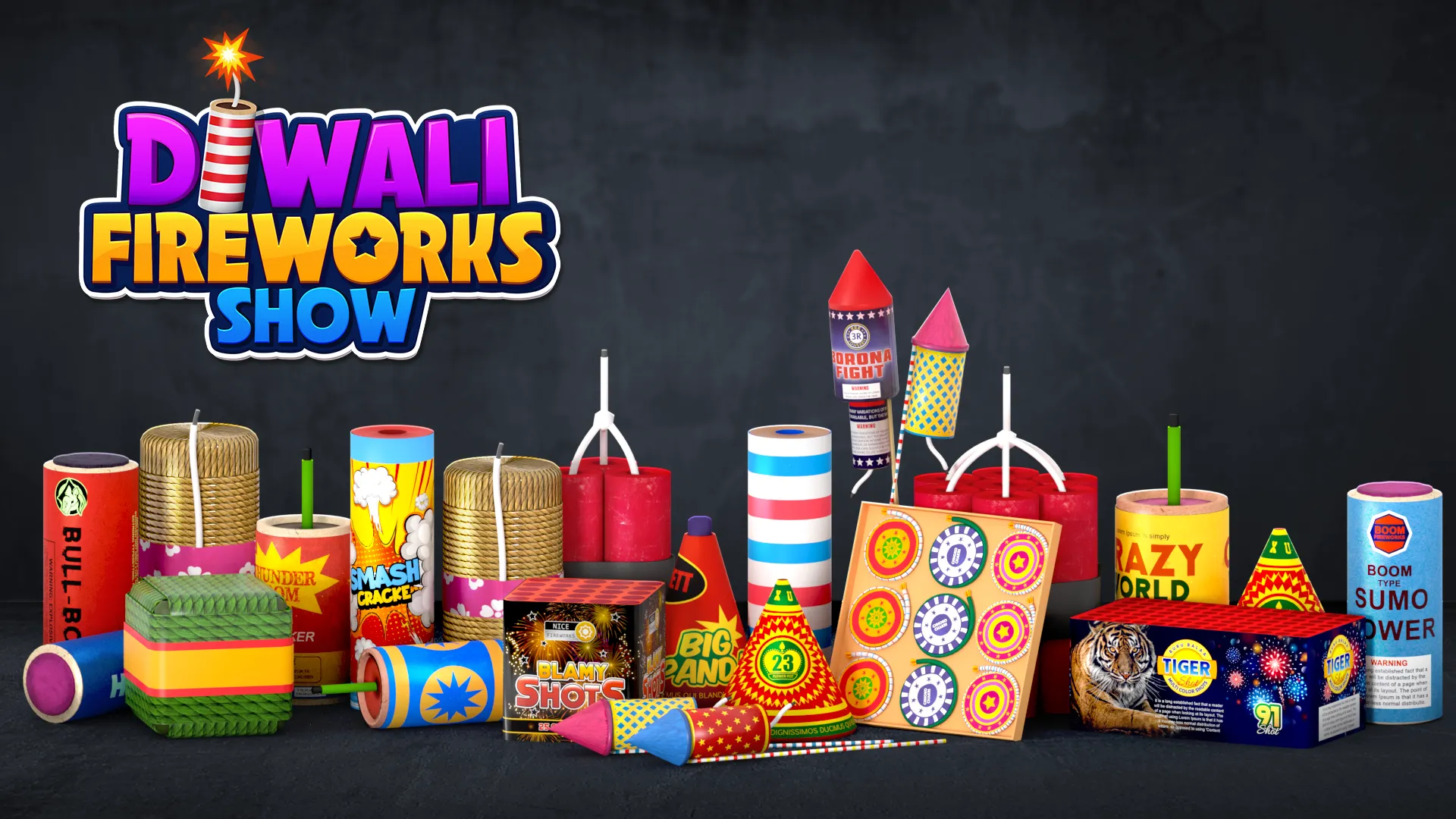 Diwali Fireworks Show 3D- Game | Indus Appstore | Screenshot