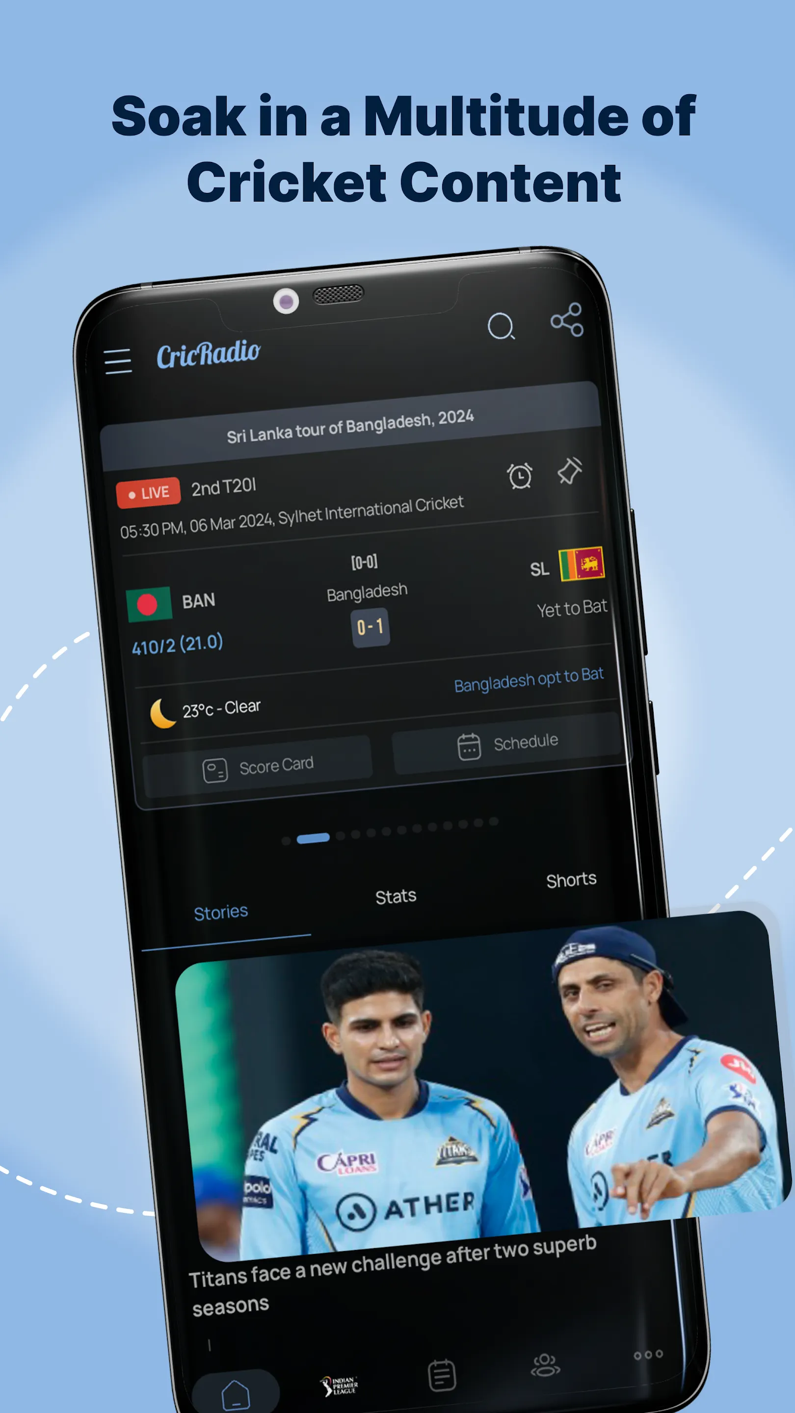 CricRadio - Live Cricket Score | Indus Appstore | Screenshot