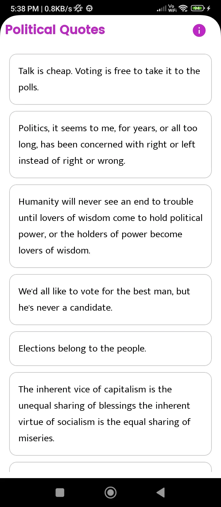 Political Quotes and Sayings | Indus Appstore | Screenshot