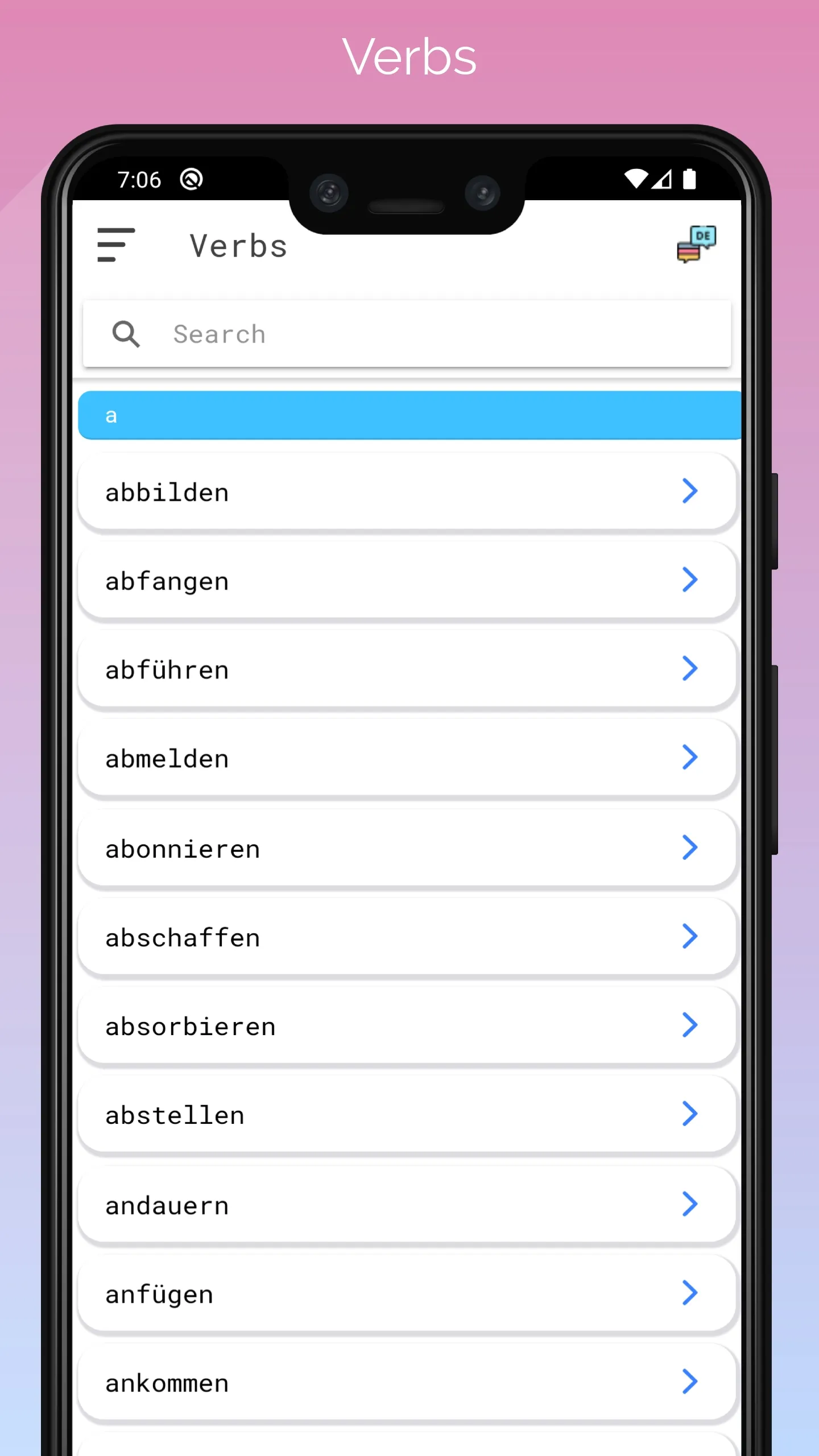 German Verbs Idioms Slang | Indus Appstore | Screenshot