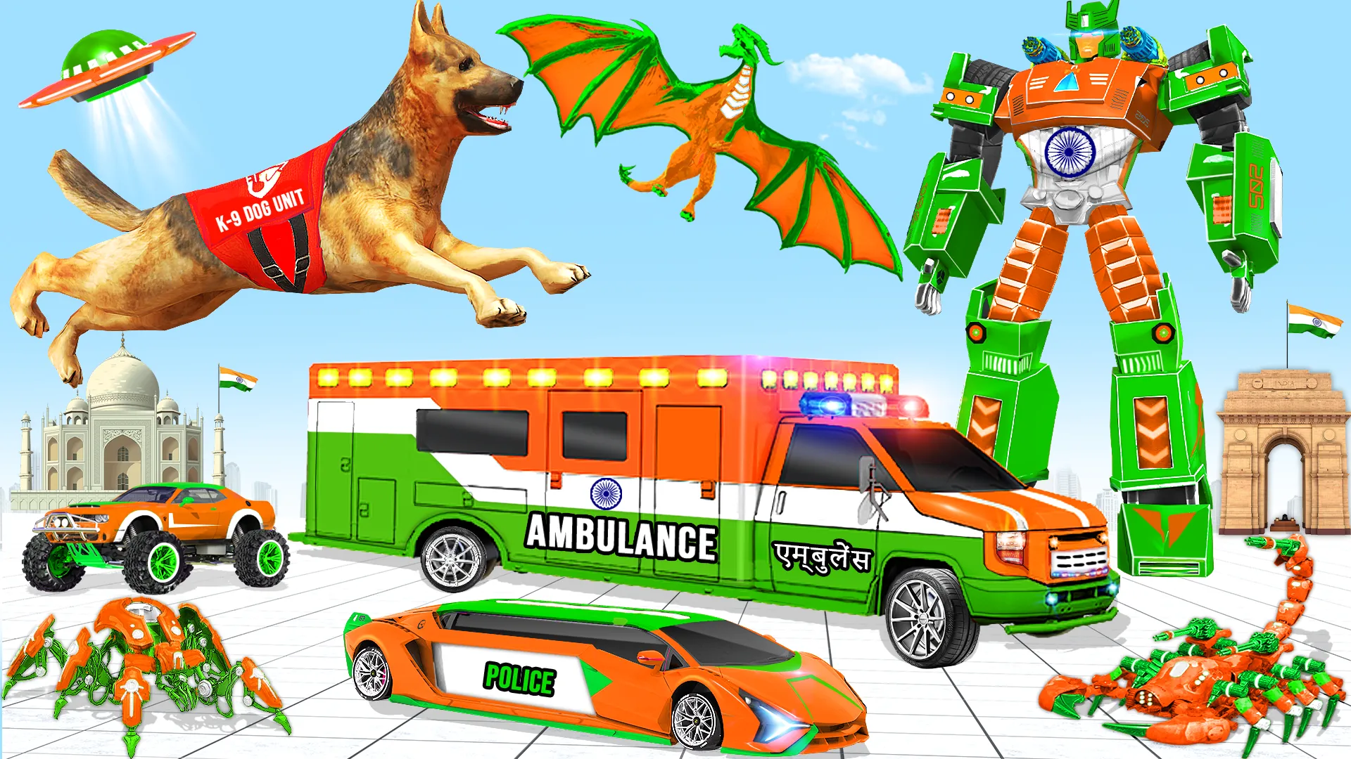 Ambulance Dog Robot Mech Wars | Indus Appstore | Screenshot