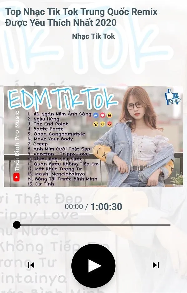 Nhạc tổng hợp trên tik tok | Indus Appstore | Screenshot