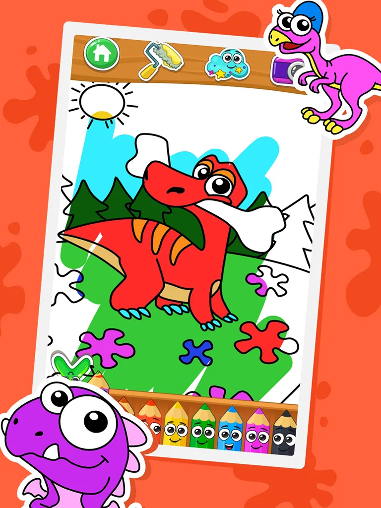 Coloring dinosaurs | Indus Appstore | Screenshot