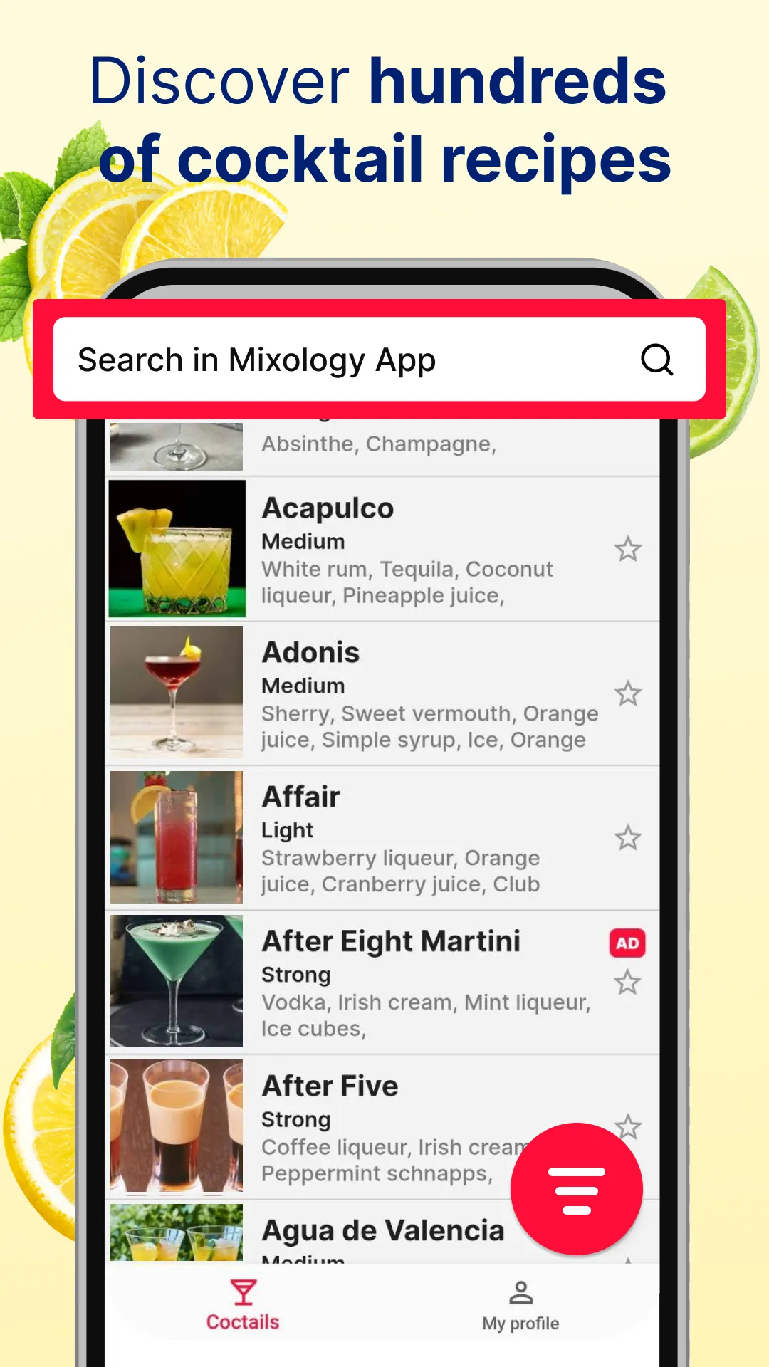 Cocktail Recipes Mixology App | Indus Appstore | Screenshot