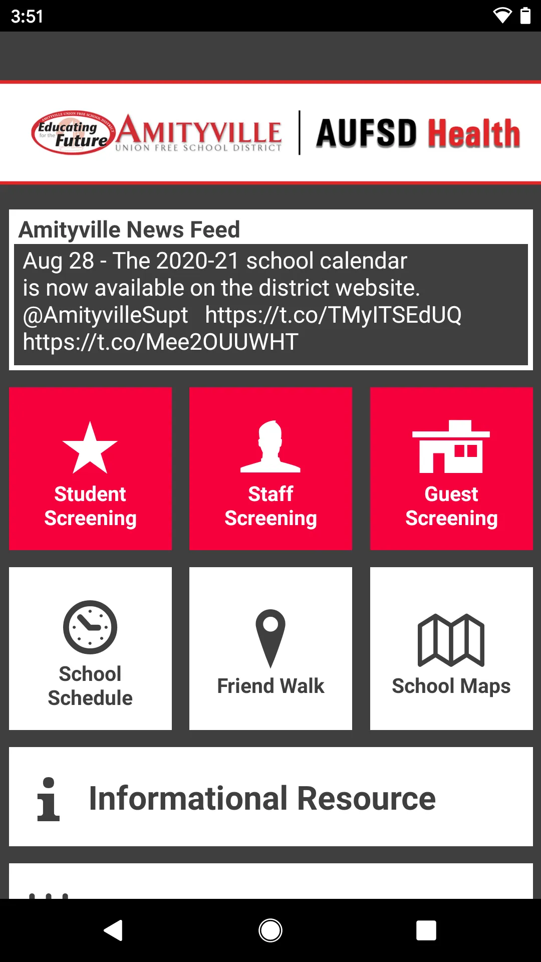 Amityville UFSD Health App | Indus Appstore | Screenshot