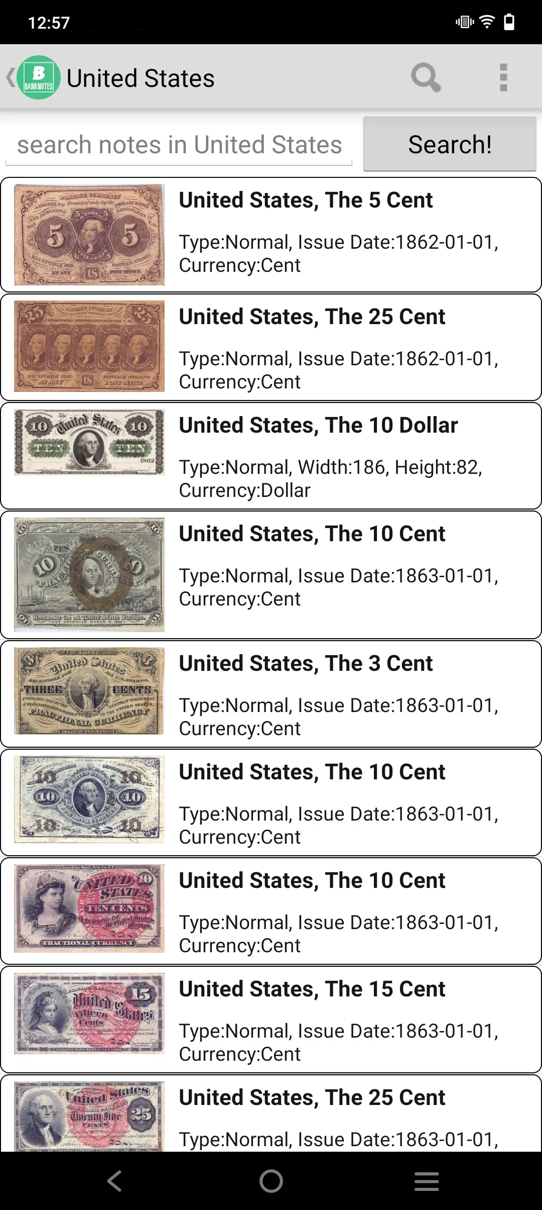 Banknotes of the World | Indus Appstore | Screenshot