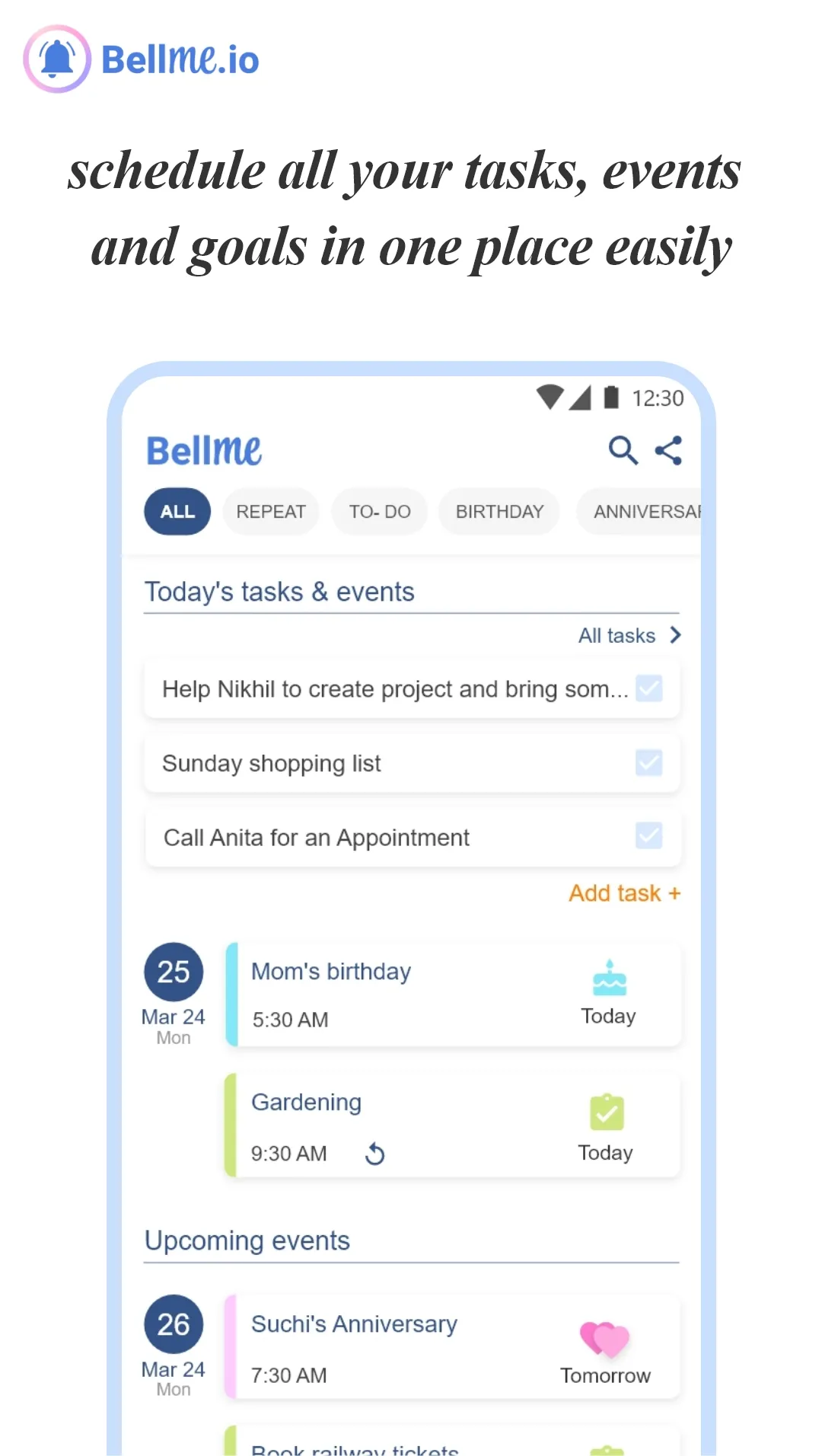 BellMe - Tasks & Reminders | Indus Appstore | Screenshot