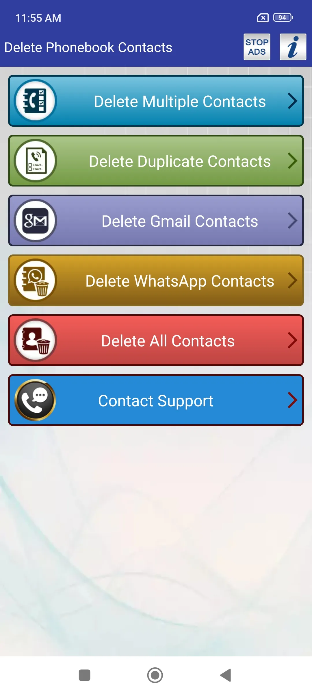 Delete all Phonebook Contacts | Indus Appstore | Screenshot