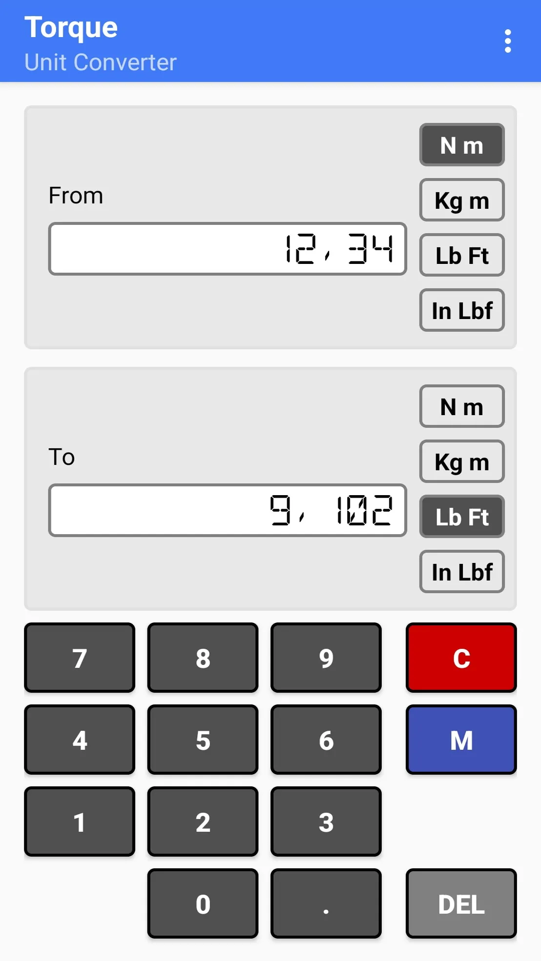 Torque Unit Converter | Indus Appstore | Screenshot