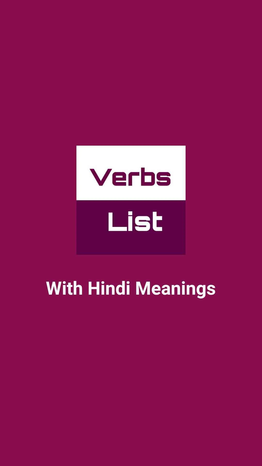 List of Verbs Forms with Hindi | Indus Appstore | Screenshot