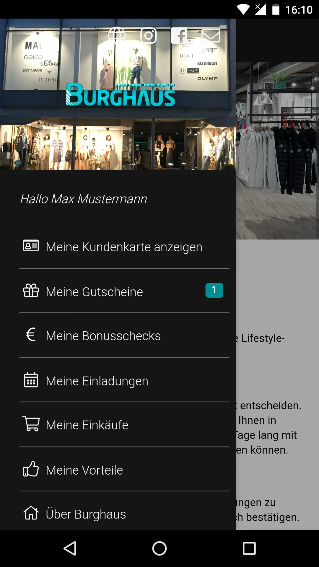 Modehaus Burghaus | Indus Appstore | Screenshot