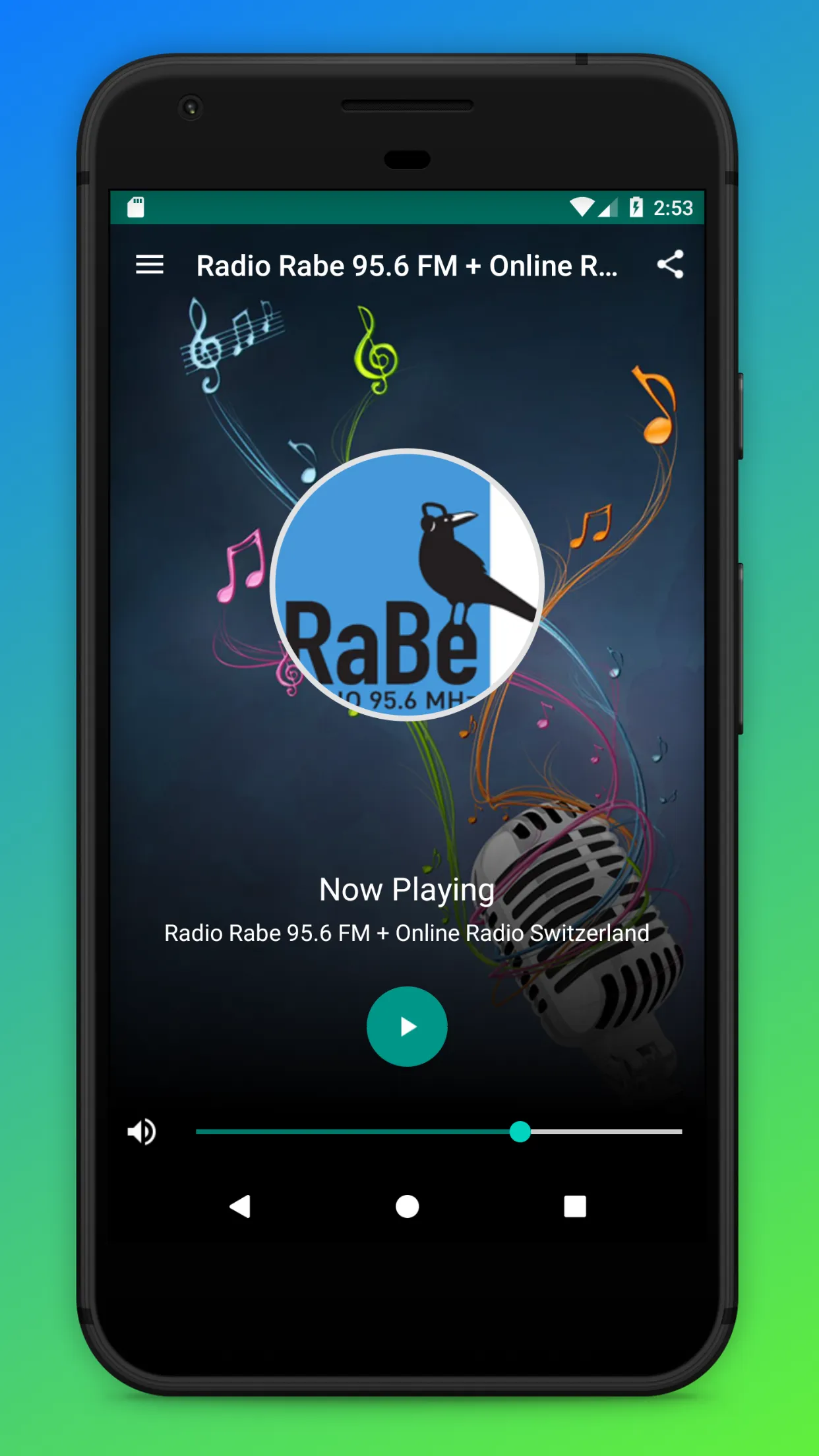 Radio Rabe 95.6 FM Schweiz App | Indus Appstore | Screenshot