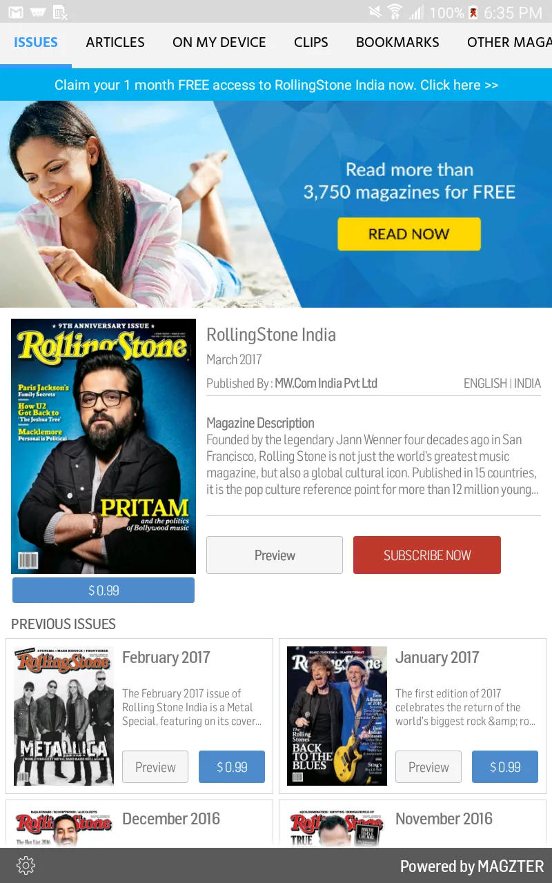 RollingStone India | Indus Appstore | Screenshot