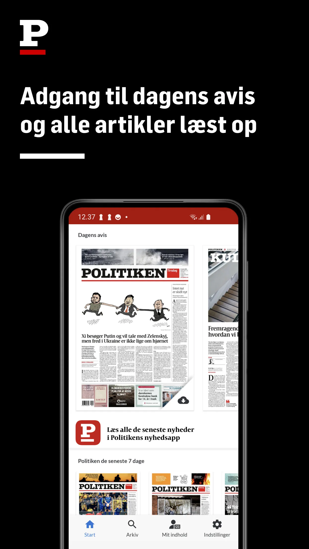 Politiken e-avisen | Indus Appstore | Screenshot