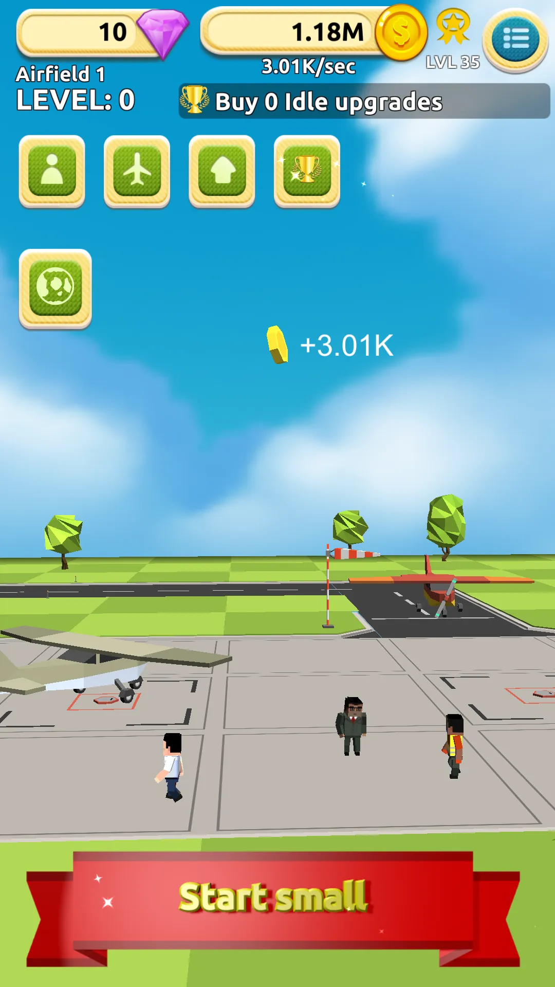 Airfield Tycoon Clicker Game | Indus Appstore | Screenshot