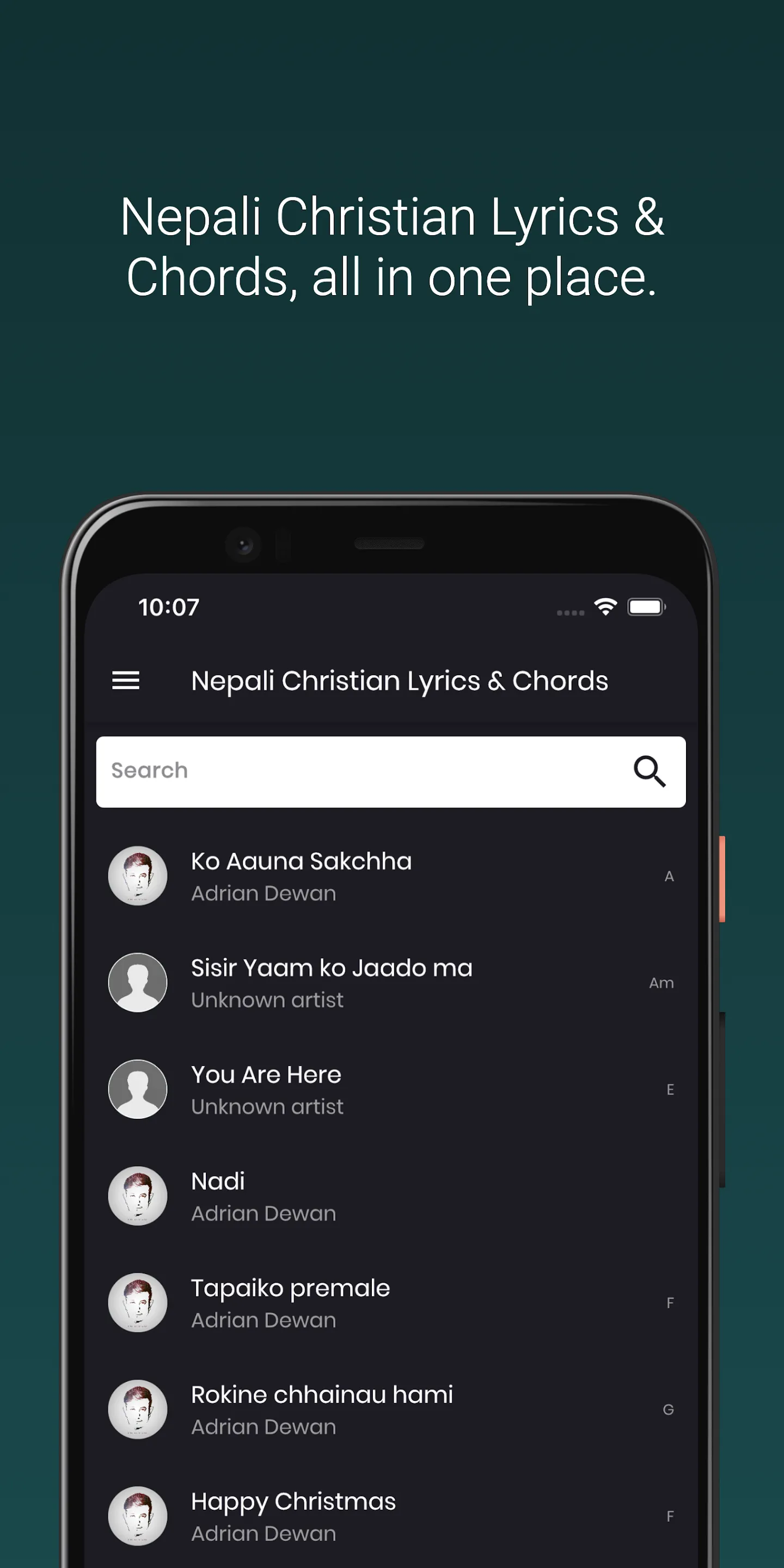 Nepali Christian Lyrics Chords | Indus Appstore | Screenshot