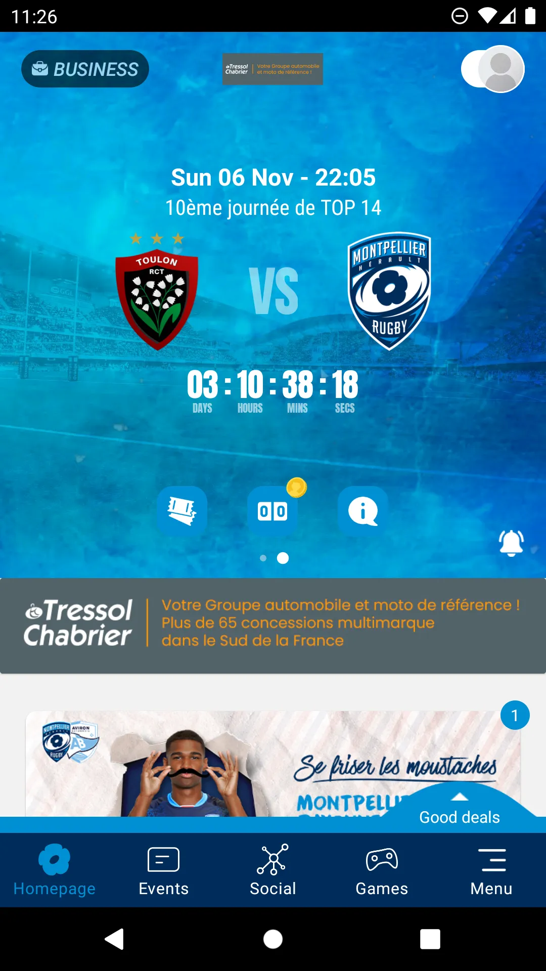 Montpellier Herault Rugby | Indus Appstore | Screenshot