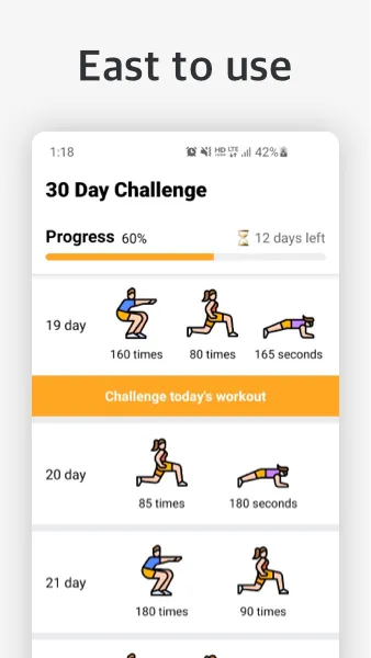 squat plank lunge challenge | Indus Appstore | Screenshot