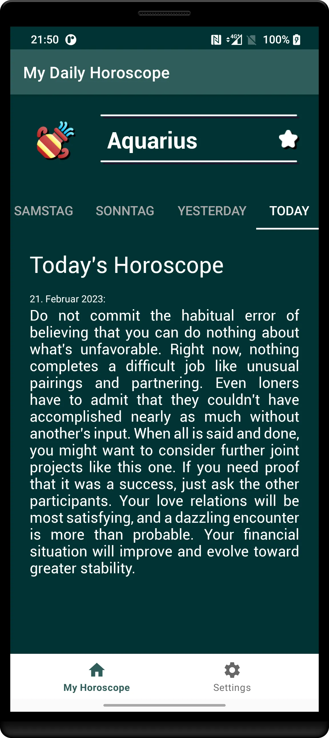 My Daily Horoscope | Indus Appstore | Screenshot