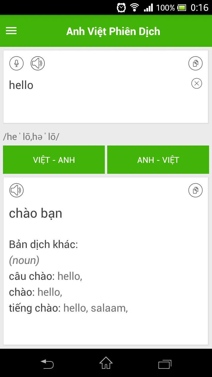 Dich tieng Anh sang tieng Viet | Indus Appstore | Screenshot