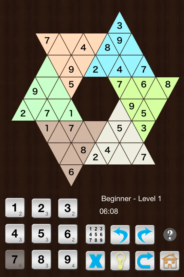 Star Sudoku six large triangle | Indus Appstore | Screenshot